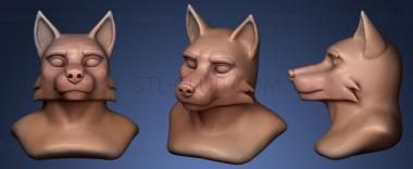 3D model Anthro Wolf (STL)